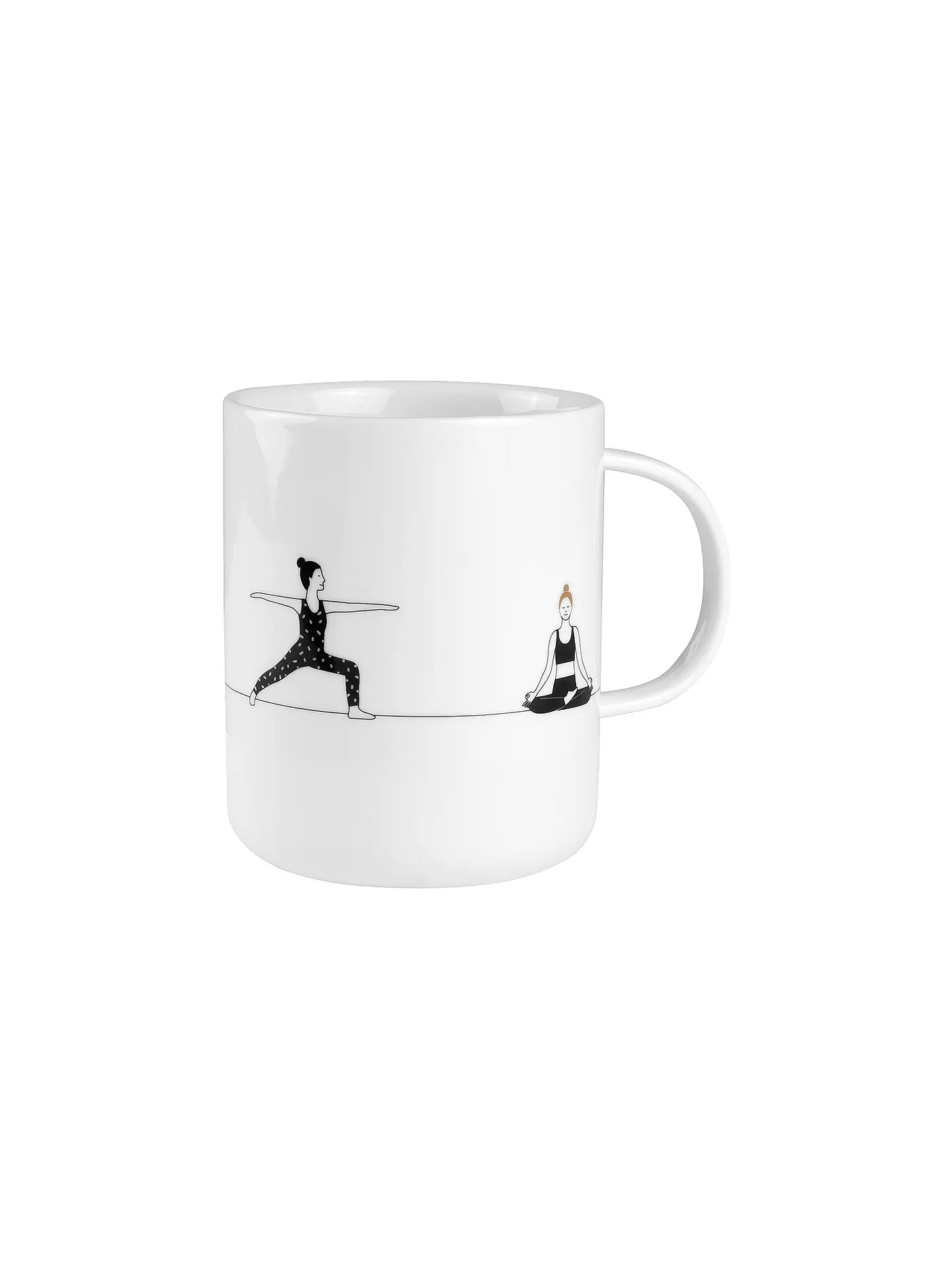 RAEDER | Henkeltasse RADFAHREN 8cm | weiss